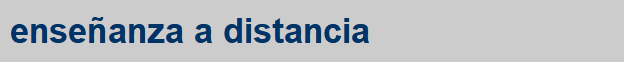 enseanza a distancia
